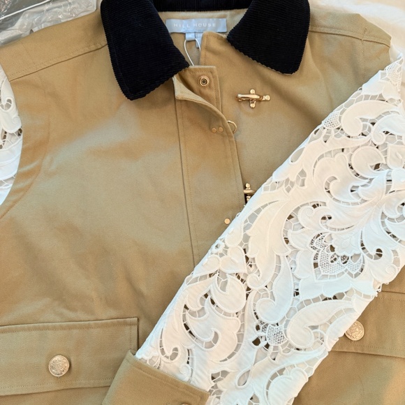 Hill House The Clarisse Jacket in Khaki Canvas - Picture 3 of 8